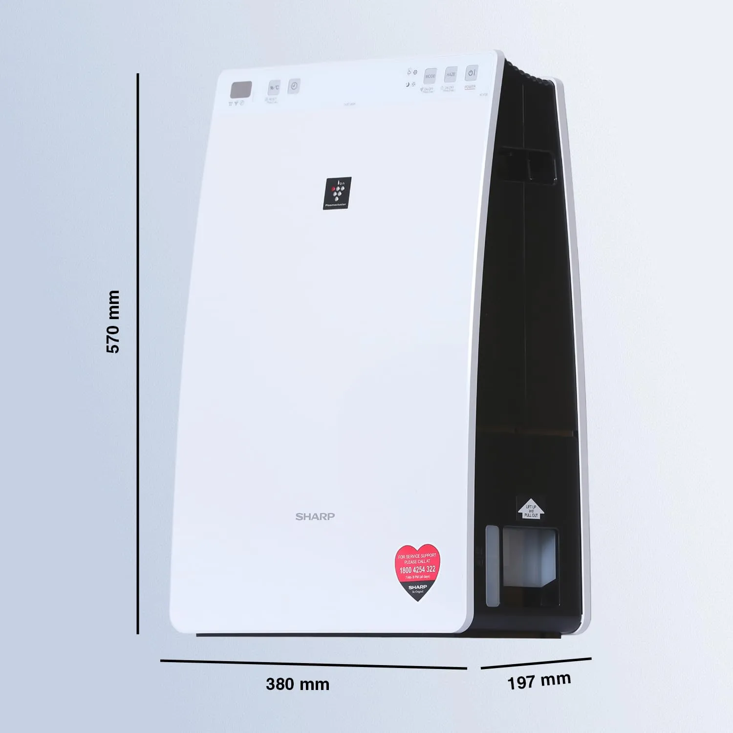 Sharp Plasmacluster Air Purifier with Humidification, for Rooms of up to 226 sq ft KC-F30E-W