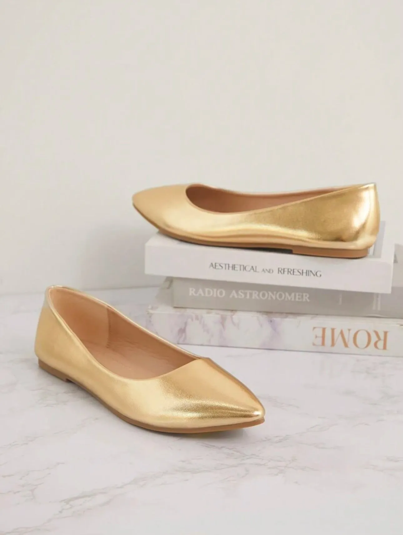 SHUZIA Ladies' Comfort Flat Light Gold