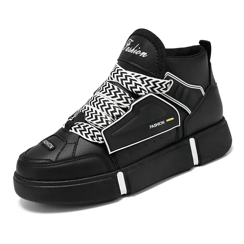 Sohiwoo New Trendy Unisex Skateboarding Shoes Black Orange Men Outdoor Street Shot Flat Sneakers Comfortable Women Skateboard Shoes