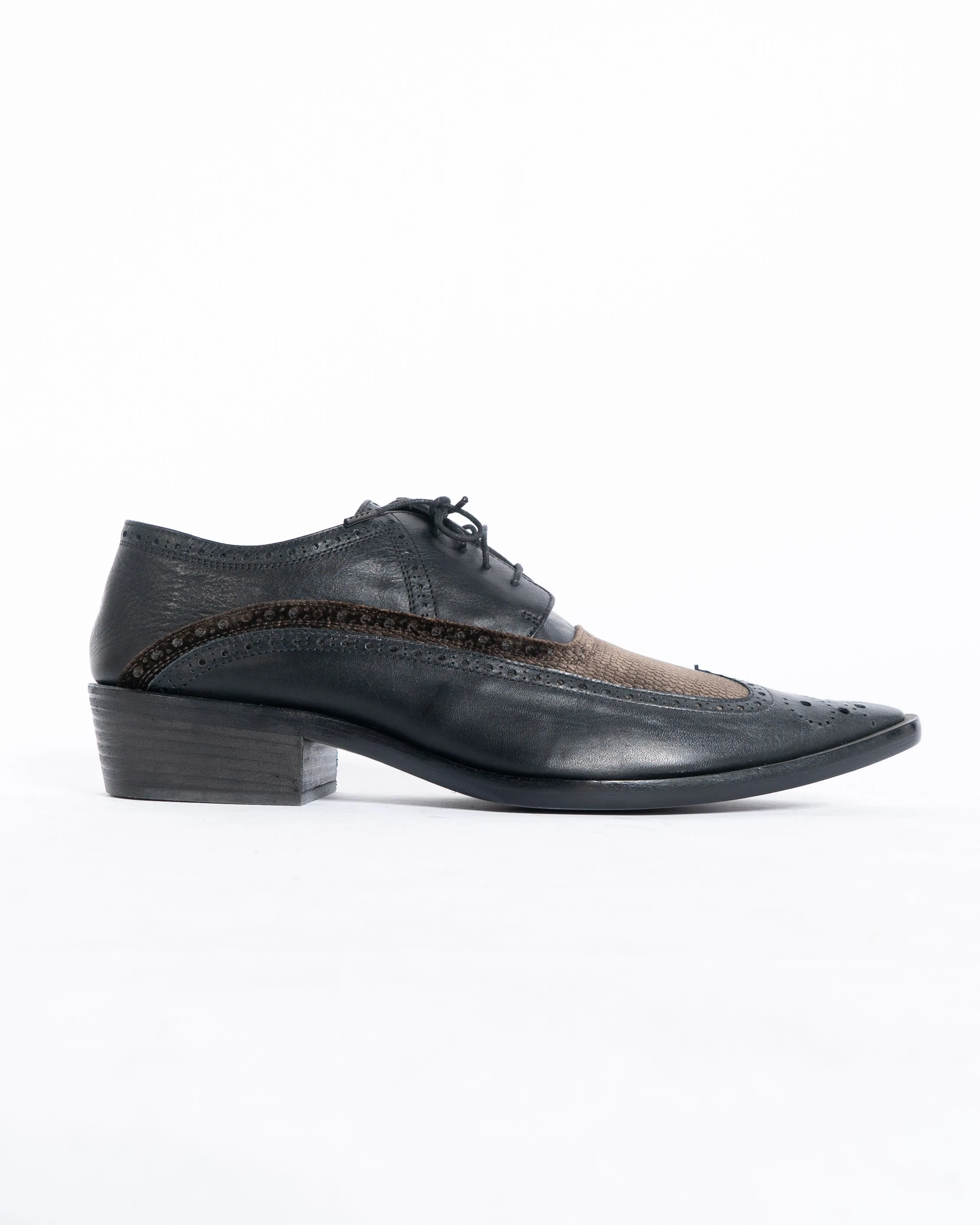 SS18 Suede Leather Mix Derbies