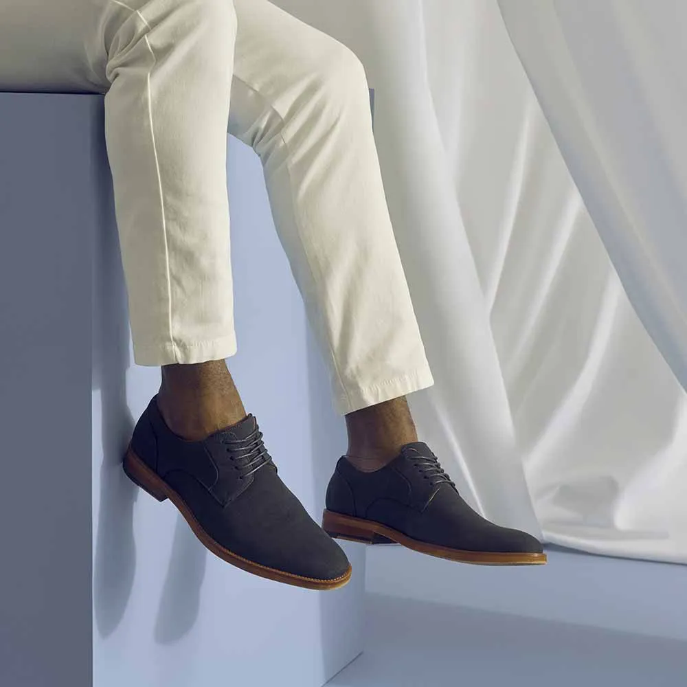 Stacy Adams Navy PRESTON Plain Toe Lace Up