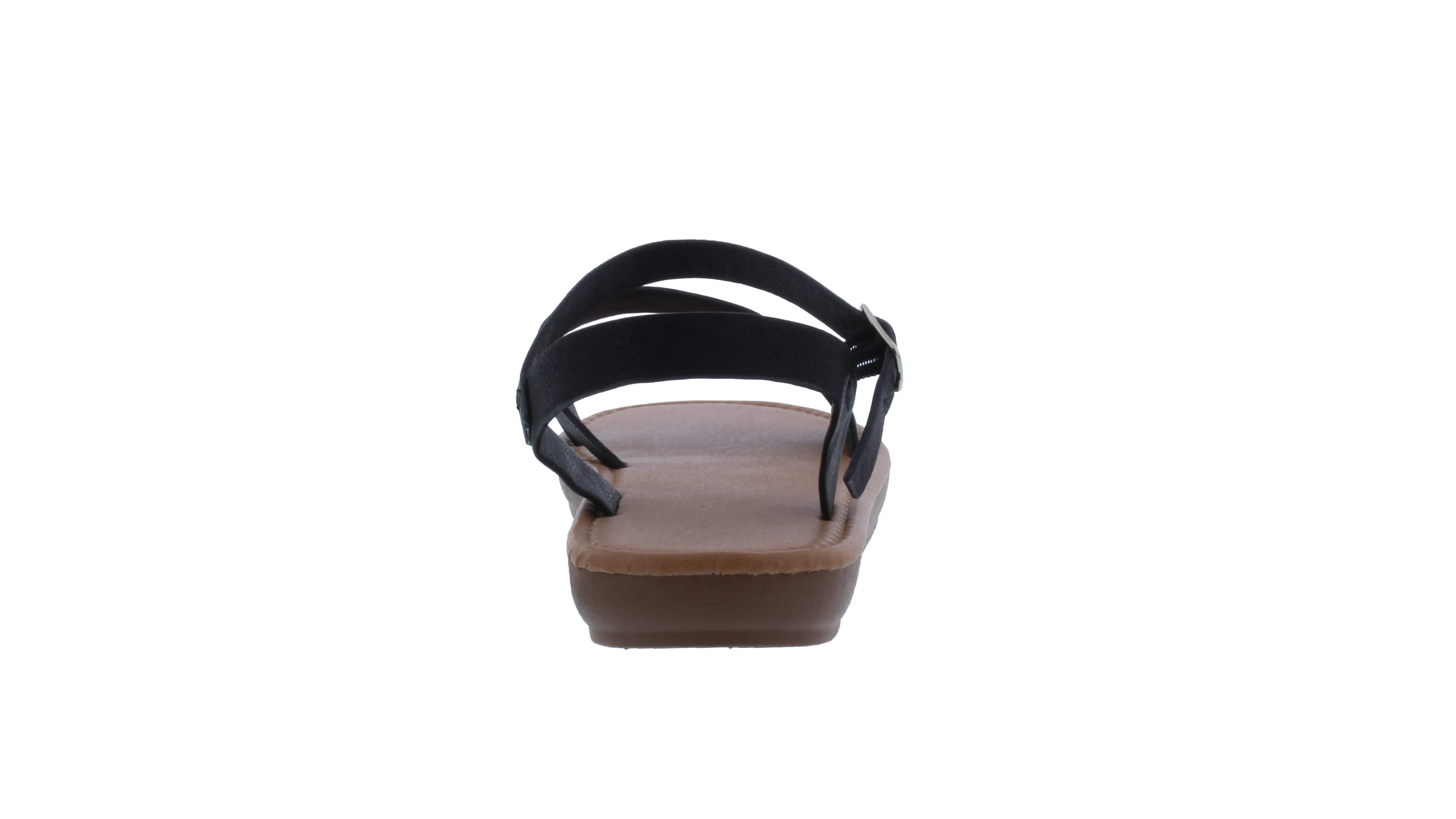 Women Two Strap Sandal with Buckle Closure
