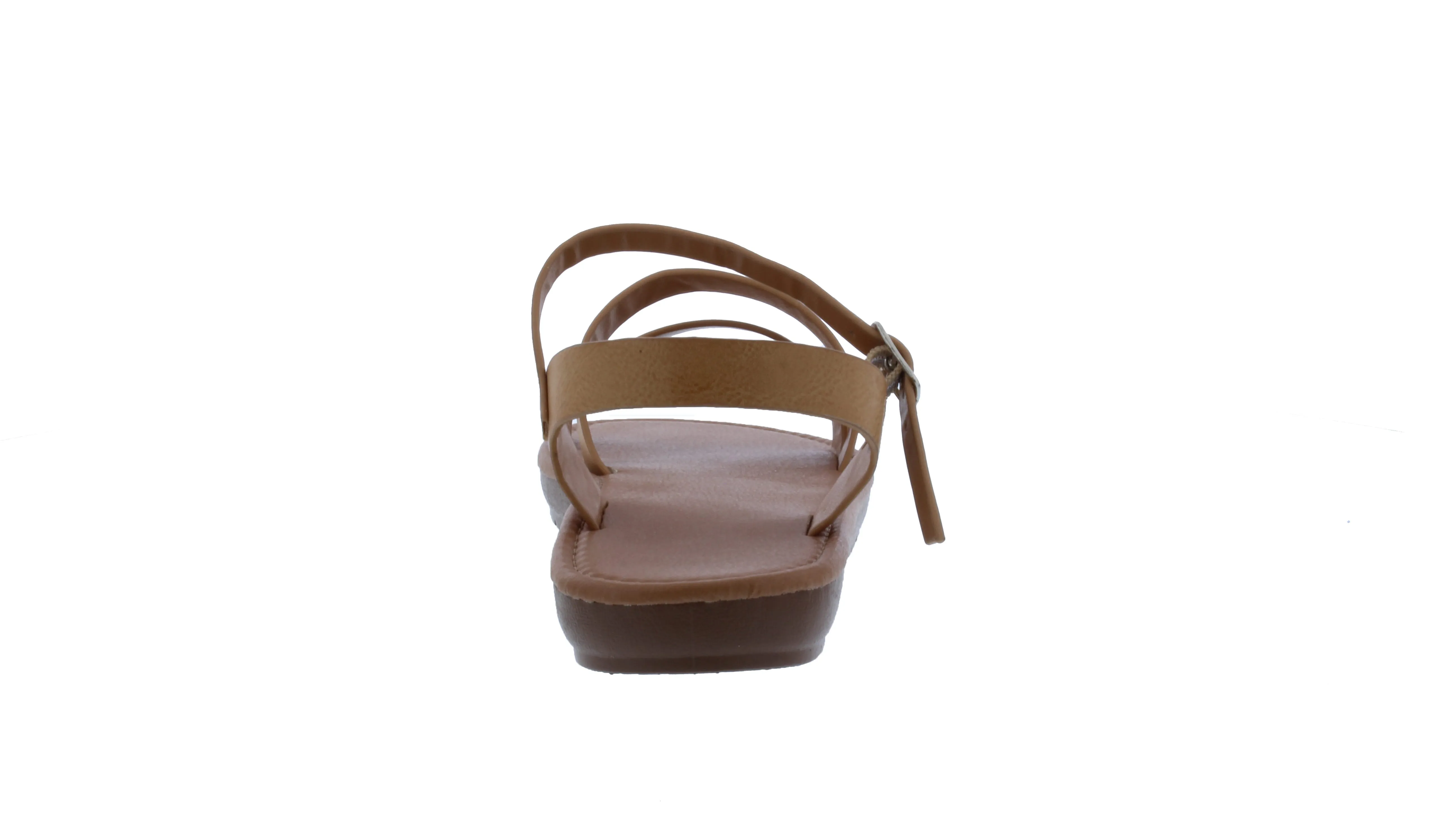 Women Two Strap Sandal with Buckle Closure